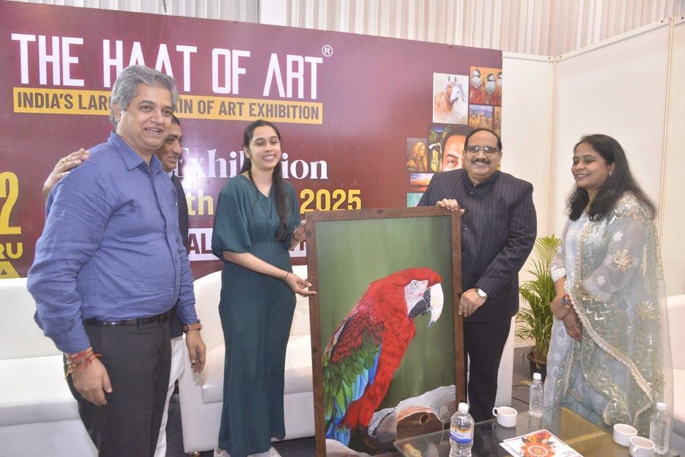 An original canvas presented to its new owner